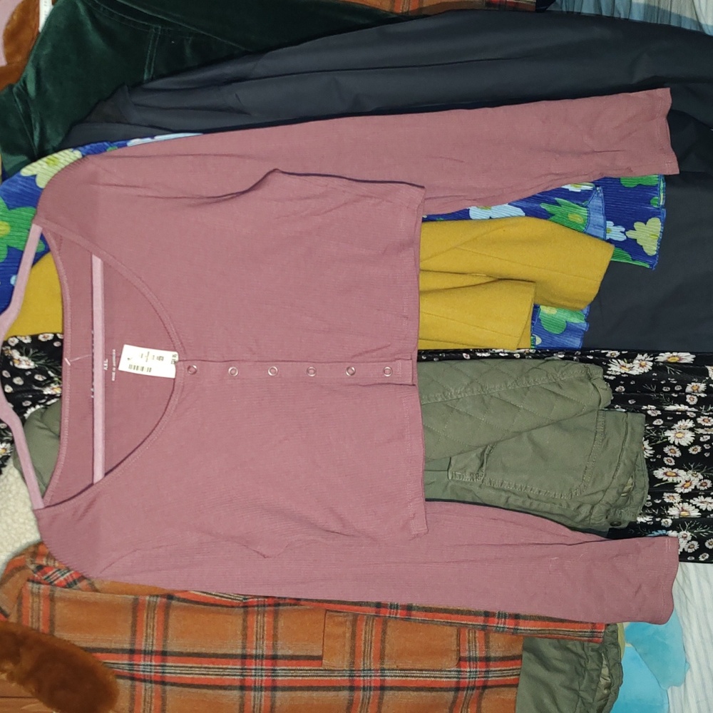 Aeropostale NWT Cropped Snap Front Long Sleeve XXL NWT